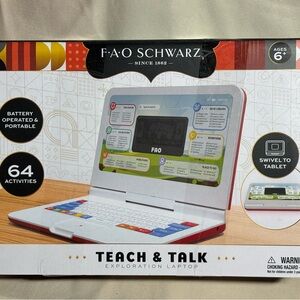 FAO Schwarz Red and White Teach & Talk Laptop